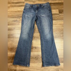 Lane Bryant Jeans Women's 16 Blue Medium Wash Bootcut Y2K 2010 Western Hipster